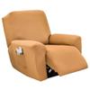 4-Pieces Recliner Couch Cover with Pockets Lazy Boy Recliner Slipcovers 1 Seat Stretch Printed Recliner Chair Cover Non Slip Recliner Furniture Protector for Living Room with Elastic Bottom ( Color : view 1