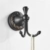 Bronze Black Bathroom Hardware Set Carved Paper Holder Bathroom Accessories Wall Mounted Toilet Brushed Holder Towel Bar Hooks,Hooks view 1