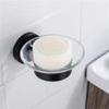 Black Bathroom Accessories Stainless Steel Hook Paper Holder Toothbrush Holder Toiletbrush Holder Soap Rack Hardware Accessories,Whole Set,One Size view 3