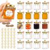 3oz Honey Jars with Dipper 20Pack, AuroTrends Glass Jars for Baby Shower Favors/Wedding Favors for Guests Bulk-Mini Jars with Wooden Dippers/Bee Charms/Stickers/Jute Twine (3 fl.oz-20Pack) view 1