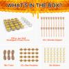 3oz Honey Jars with Dipper 20Pack, AuroTrends Glass Jars for Baby Shower Favors/Wedding Favors for Guests Bulk-Mini Jars with Wooden Dippers/Bee Charms/Stickers/Jute Twine (3 fl.oz-20Pack) view 3