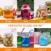 3oz Honey Jars with Dipper 20Pack, AuroTrends Glass Jars for Baby Shower Favors/Wedding Favors for Guests Bulk-Mini Jars with Wooden Dippers/Bee Charms/Stickers/Jute Twine (3 fl.oz-20Pack) view 4