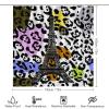 FBMLBRB Brebasf Abstract Paris Eiffel Tower Creative Bathroom Shower Curtain Set Vintage French Romantic Leopard Print Design Non Slip Waterproof Bath Mat Toilet Mat Rugs,72" W x 72" L view 2