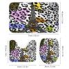 FBMLBRB Brebasf Abstract Paris Eiffel Tower Creative Bathroom Shower Curtain Set Vintage French Romantic Leopard Print Design Non Slip Waterproof Bath Mat Toilet Mat Rugs,72" W x 72" L view 3