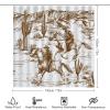 FBMLBRB Brebasf Retro Western Cowboy 4 Pcs Waterproof Shower Curtain Set Farmhouse American Wild West Cowboy Riding Horse with Waterproof Toilet Cover Shower Mat Rugs,72" W x 72" L view 2