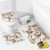 FBMLBRB Brebasf Retro Western Cowboy 4 Pcs Waterproof Shower Curtain Set Farmhouse American Wild West Cowboy Riding Horse with Waterproof Toilet Cover Shower Mat Rugs,72" W x 72" L view 4