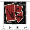FBMLBRB Brebasf Jazz Music 4 Pcs Shower Curtain Bathroom Set Retro Music Sax Jazz Instrument Red Shower Mat Shower Curtain with Rug 12 Hooks,72" W x 72" L view 2
