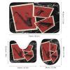 FBMLBRB Brebasf Jazz Music 4 Pcs Shower Curtain Bathroom Set Retro Music Sax Jazz Instrument Red Shower Mat Shower Curtain with Rug 12 Hooks,72" W x 72" L view 3
