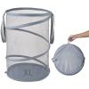 Mesh Popup Laundry Hamper 115L Collapsible Laundry Basket Extra Large Capacity Foldable Clothing Storage Basket with Handles 26 H x 18 W x 18 L (Gray) view 1