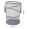 Mesh Popup Laundry Hamper 115L Collapsible Laundry Basket Extra Large Capacity Foldable Clothing Storage Basket with Handles 26 H x 18 W x 18 L (Gray) view 2