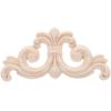 Homoyoyo 4pcs Unpainted Wooden Applique Corner Decals Intricate Floral Carvings for Home Decoration Suitable for Headboards Walls Cabinets and Doors Solid view 1
