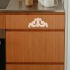 Homoyoyo 4pcs Unpainted Wooden Applique Corner Decals Intricate Floral Carvings for Home Decoration Suitable for Headboards Walls Cabinets and Doors Solid view 4