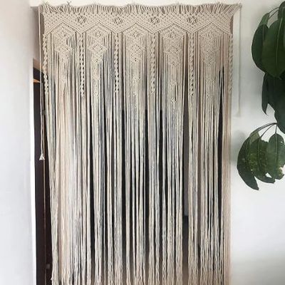 Macram Doorway Curtains/Bohemian Room Divider/Handmade Door String Curtain (W 54 X L 60 INCH)