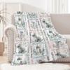 Custom Rabbit Baby Blanket Soft Flannel Fuzzy Warm Plush Lightweight Throw for Bed Couch Sofa Camping Good Gift for Kid Boy Girl Teen 90''x 120'' for Whole Family view 3