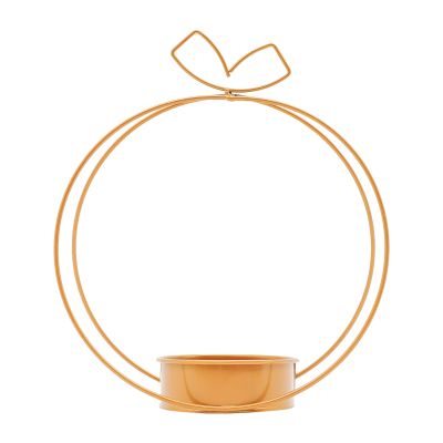 DYNAMI 10 Pcs Metal Flower Basket Gold Vases for Wedding Flowers Decorations,Metal Geometric Gold Centerpiece Elegant Wedding Centerpieces for Tables(Double Circle)