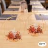DYNAMI 10 Pcs Metal Flower Basket Gold Vases for Wedding Flowers Decorations,Metal Geometric Gold Centerpiece Elegant Wedding Centerpieces for Tables(Double Circle) view 2