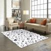 Cute Black Clouds Area Rug, Non Slip Stain Resistant Print Rugs, Soft Machine Washable Carpet for Indoor Bedroom Living Room Office Decor Rug - 4 ft x 5 ft view 4