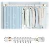 Black Spring Tension Curtain Rod 85-115 Inches,Adjustable Shower Clothes Rod No Drill,Non-Fall Down Room Divider Rod Great for Bathroom Wardrobe Kitchen Laundry Room Balcony ( Color : White , Size : 2 view 1