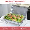 ERfairdeal 4 Pack 8QT Chafing Dish Buffet Set, Stainless Steel Chafers and Buffet Warmers Sets with Food and Water Trays view 3