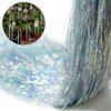 Sfcddtlg 12000 Strands Christmas Icicles Tinsel- Laser Silver Christmas Tree Tinsel Foil Fringe Icicles- Christmas Tree Iridescent Tinsel for Christmas Birthday Wedding Party Hanging Decoration view 1