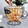 Luxshiny Wire Storage Basket for Coffee Capsules and Snacks Versatile Iron Holder for Kitchen Counter for Sugar Bags Fruits and Treats Coffee Accessory view 3