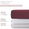 VIUOON No Hook Shower Curtain Set with Snap in Fabric Liner,250GSM Waffle Weave Wine Red Hotel Grade Bath Shower Curtain - See Through Top Window, Waterproof & Washable, 71W x 74H view 2