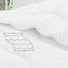 1 Piece Wavy Stitching Comforter White, Soft Breathable All Season King/Cal-King Size, Duvet Insert, Lightweight Winter Warm Microfiber Down Alternative Quilt with Corner Tabs - 94x104 inch view 4