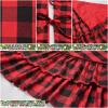 yuboo Buffalo Plaid Tree Skirt, Large Red and Black Checkered Christmas Tree Mat Rug 48 inches with Ruffle Border, Rustic Farmhouse Tree Decor view 4