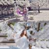 ESRADA Artificial Cherry Blossom Tree Japanese Simulation Plant Fake Sakura Flower Silk Flower Wishing Tree for Wedding Office Party Hotel Yard Home Decor 1.2x0.8m/3.9x2.6ft view 4
