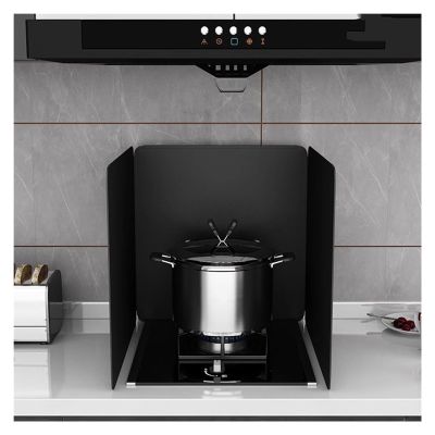 Anti Splatter Shield Guard 12 14 16 18 20 Inch Tall, 3 Sided Nonstick Oil Splash Guard Resistant Oil Baffle, Foldable Grease Splatter Screen for Stove Countertop Cooking Frying (Size : 40x40x35cm/15.