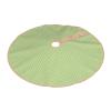 Christmas Tree Skirt 30" Bright Green Gingham Plaid Linen Xmas Tree Skirt for Holiday Party Christmas Tree Mat Decorations Indoor Outdoor view 2
