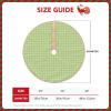 Christmas Tree Skirt 30" Bright Green Gingham Plaid Linen Xmas Tree Skirt for Holiday Party Christmas Tree Mat Decorations Indoor Outdoor view 4