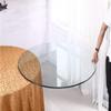 SAGIDAR Round Table Top Tempered Glass, Tempered Glass Round Table Top, Clear Table Top, 14IN 20IN 24IN 34IN 40IN, Round Table Top Made of Tempered Glass, Clear Glass High Gloss view 1