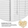 HOMSFOU 50Pcs Curtain Rod Plugs Window Treatment Hardware Blinds Bottom Rail End Caps for Roller Blinds and Curtain Hanging 0.59 Inch Plastic Dowel Caps for Home and Office view 2