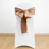 Balsa Circle 20 Taupe Satin Chair Sashes Bows Ties for Wedding Decorations Party Supplies Events Chair Covers Decor Banquet Reception view 1