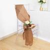 Balsa Circle 20 Taupe Satin Chair Sashes Bows Ties for Wedding Decorations Party Supplies Events Chair Covers Decor Banquet Reception view 2