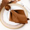 Balsa Circle 20 pcs 17-Inch Cinnamon Brown Polyester Table Napkins Reusable Washable Wedding Party Dinner Linens Tableware Supplies view 1