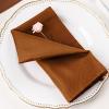 Balsa Circle 20 pcs 17-Inch Cinnamon Brown Polyester Table Napkins Reusable Washable Wedding Party Dinner Linens Tableware Supplies view 3
