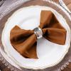 Balsa Circle 20 pcs 17-Inch Cinnamon Brown Polyester Table Napkins Reusable Washable Wedding Party Dinner Linens Tableware Supplies view 4