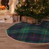 DKJlitter Christmas Tree Skirt, Clan Malcolm Tartan Plaid Xmas Tree Skirts Mat Farmhouse Rustic Xmas Holiday Indoor Party Outdoor Decoration 30 inches view 1