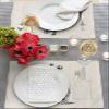 Farm Animals Placemats Set of 2, Woven Placemat Washable Wipeable Table Placemat with Pocket, Holiday Cloth Table Mat for Party Kichen Dinner Farmhouse Pig Rooster Cow Black Plaid view 3