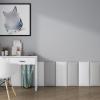 LXBAMKEA Kid's Anti-Collision Wall Stickers, Self-Adhesive 3D Wall Panels, Headboard Background Decor Wall Cushion, Living Room Playroom Bedroom Waterproof Protection Wall Pad (Color : Grey+White, S view 3