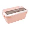 1400ml Stainless Steel Bento Lunch Box, Large Capacity Bento Box with Divider, Food Storage Container for Men and Women (Pink) view 1