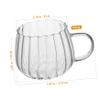 Alipis 2pcs Glass Pumpkin Cups Water Cup Large Capacity Water Cup Household Water Cup Glass Milk Cup Coffee Mug Decorative Beer Cup Drinking Mug Transparent Whiskey Cup Milk Mug view 2