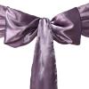 50 Amethyst Satin Elegant Chair Cover Bows Sashes Wedding Banquet Decorations Party Supplies Engagement Events Reception view 1