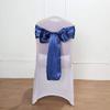 100 Navy Blue Satin Chair Sashes Bows Ties for Wedding Decorations Party Supplies Events Chair Covers Decor Banquet Reception view 4