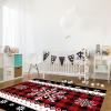 Snowflakes Christmas Area Rugs, Red and Black Plaid Easy Clean Rug, Soft Non-Skid Carpet Throw Rug for Kids Teen Girls Boys Bedroom, Living Room Bathroom Classroom Office 5ftx8ft view 4
