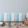 LXBAMKEA Kid's Anti-Collision Wall Stickers, Self-Adhesive 3D Wall Panels, Headboard Background Decor Wall Cushion, Living Room Playroom Bedroom Waterproof Protection Wall Pad (Color : Blue+White, S view 3