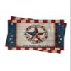 4th of July Placemats Set of 2, Woven Placemat Washable Wipeable Table Placemat with Pocket, Holiday Cloth Table Mat for Party Kichen Dinner Independence Day Retro Star Red Stripes view 1