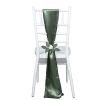 Balsa Circle 20 Eucalyptus Green Satin Chair Sashes Bows Ties for Wedding Decorations Party Supplies Events Chair Covers Decor Banquet Reception view 1